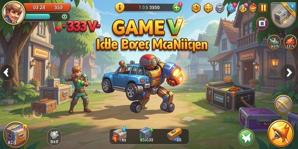 Tampilan menarik dari gameplay <strong>333V</strong> dengan elemen Idle yang menghibur.