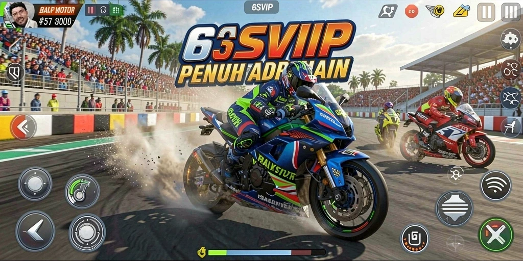 Gameplay seru balap motor di 6SVIP dengan grafis menawan.
