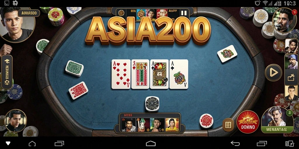 Tampilan gameplay ASIA200 yang seru dan interaktif dalam permainan Domino.