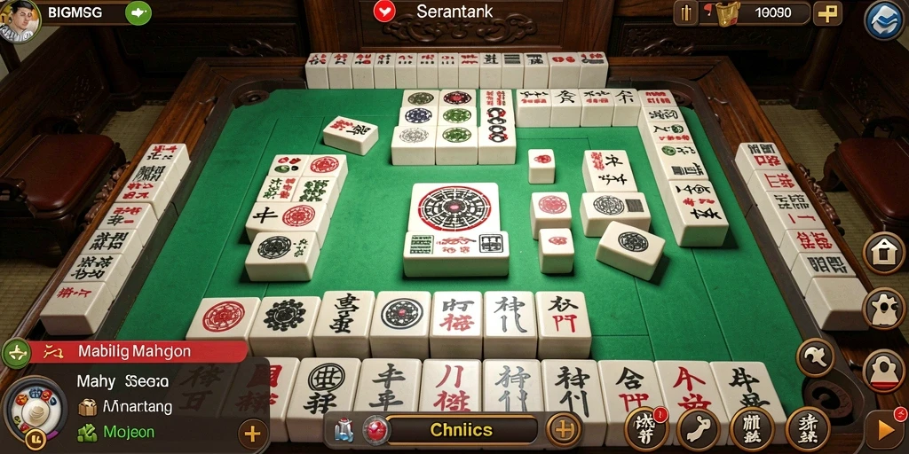 Tampilan gameplay seru dari BIGMSG Mahjong.