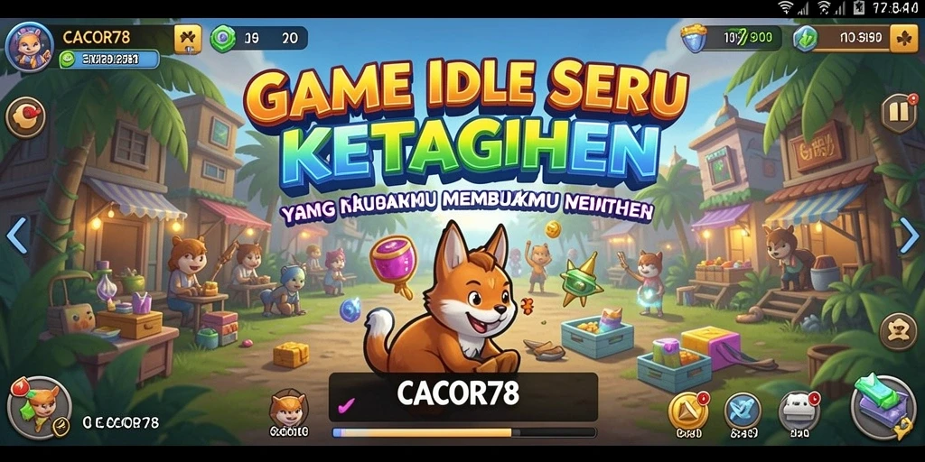 Tampilan gameplay CACOR78 yang memikat dengan berbagai karakter dan sumber daya.