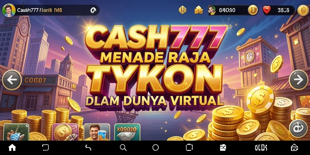 Screenshot gameplay CASH777 menampilkan momen seru dalam pengembangan usaha Tycoon.