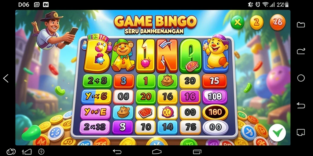 Tampilan gameplay seru di D06 dengan suasana Bingo yang penuh warna.