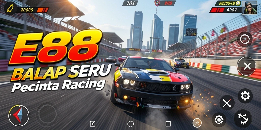 Tampilan menarik dari gameplay balap E88 yang mendebarkan.