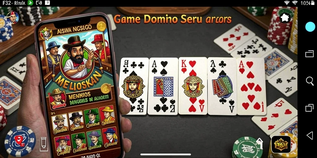 Tampilan gameplay F32 yang menarik dalam permainan Domino.