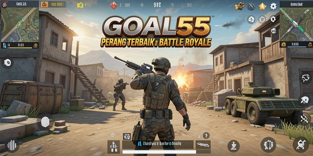 Screenshot menunjukkan aksi seru dalam gameplay Battle Royale.