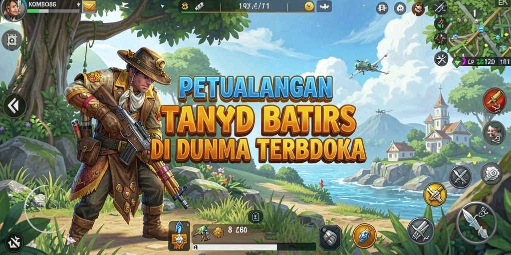 Tampilan gameplay mendebarkan dari KOMBO88 di dunia terbuka.