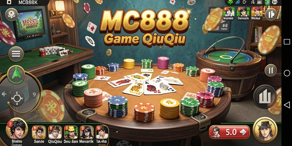 Tampilan gameplay QiuQiu yang seru dan menarik di MC888.