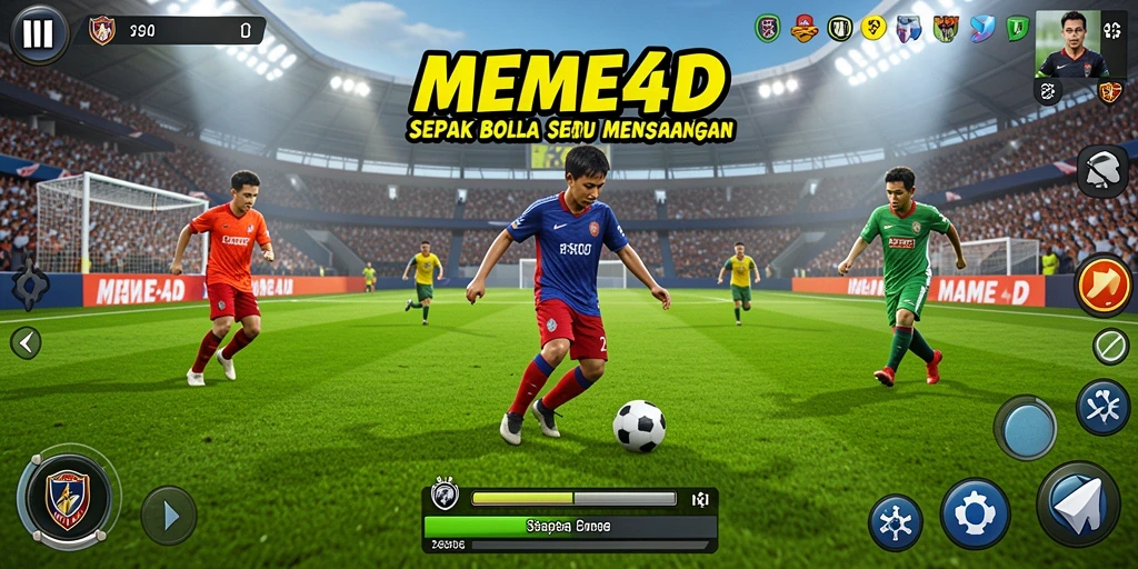 Gameplay seru di <strong>MEME4D</strong> dengan aksi sepak bola yang mendebarkan.
