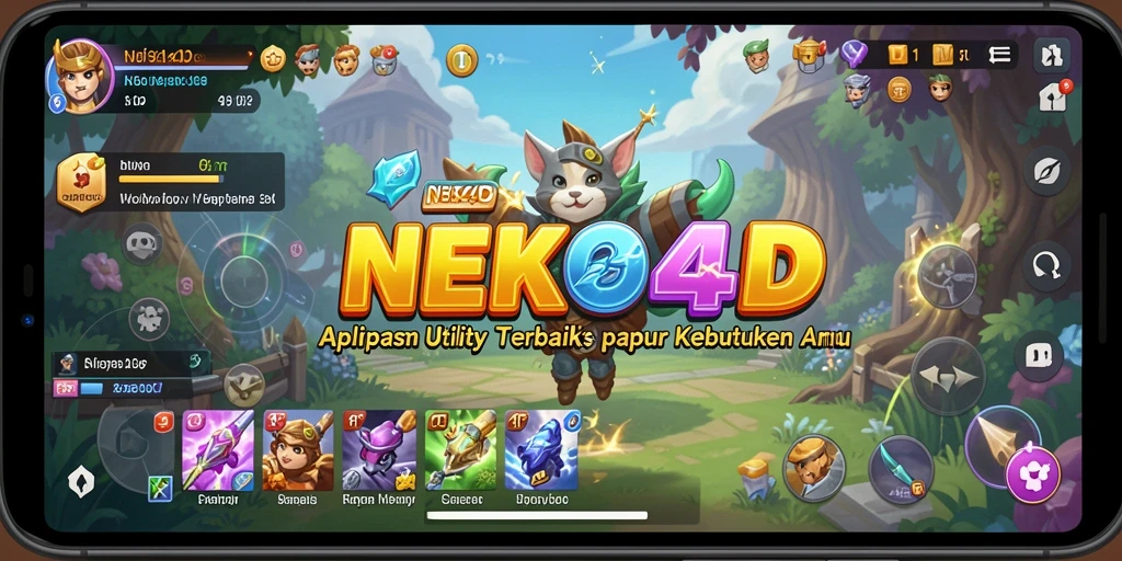Screenshot utama NEKO4D menampilkan antarmuka aplikasi Utility yang user-friendly.