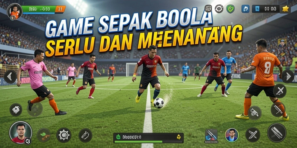 Screenshot ODDIGO menampilkan aksi seru dalam permainan sepak bola.