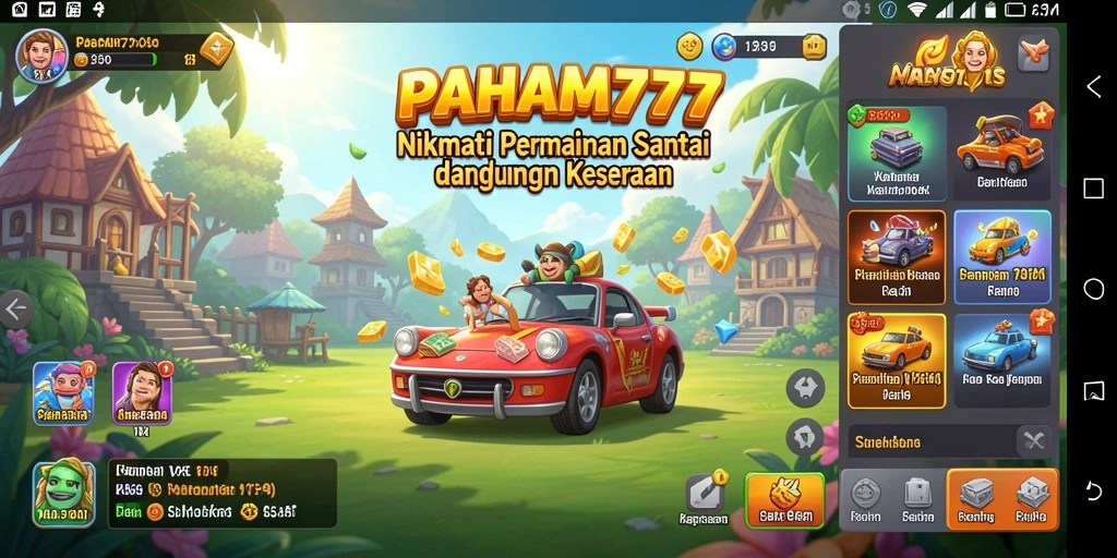 Tampilan gameplay PAHAM777 yang cerah dan menghibur.