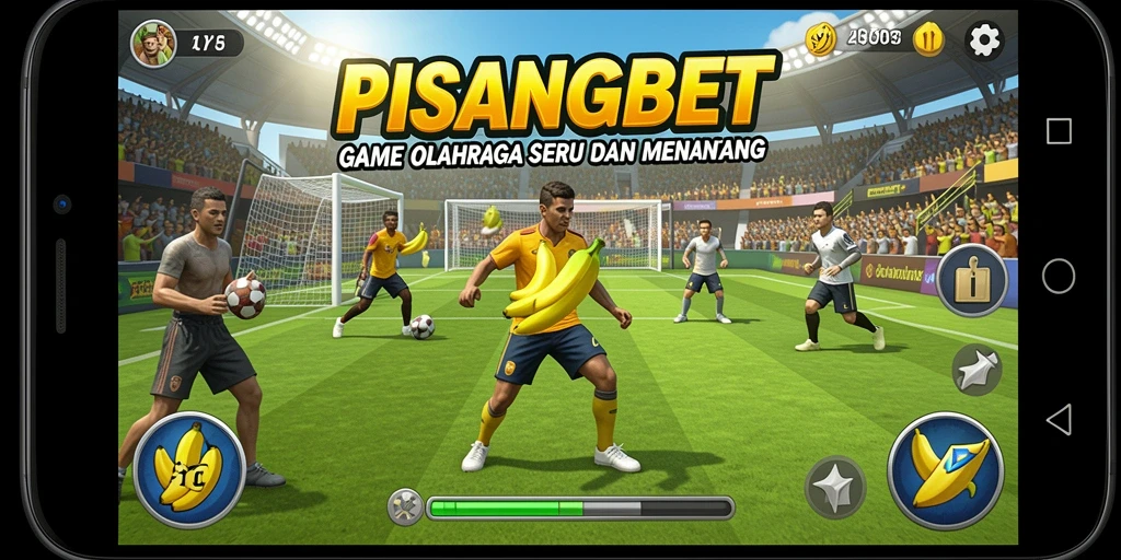 Tampilan gameplay PISANGBET dengan aksi olahraga yang memukau.