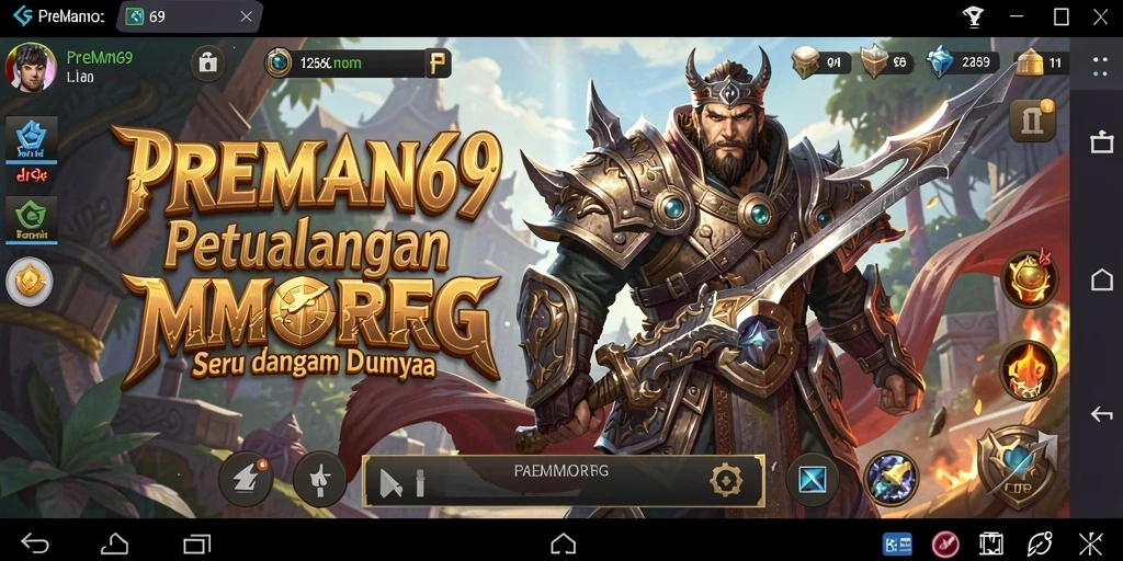 Screenshot gameplay PREMAN69 menampilkan pertarungan seru di dunia MMORPG.