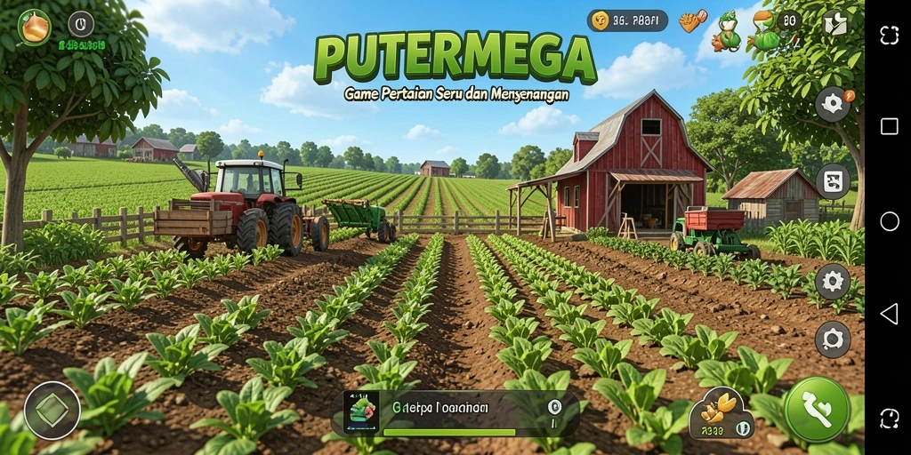 Screenshot menampilkan gameplay seru saat mengelola pertanian.