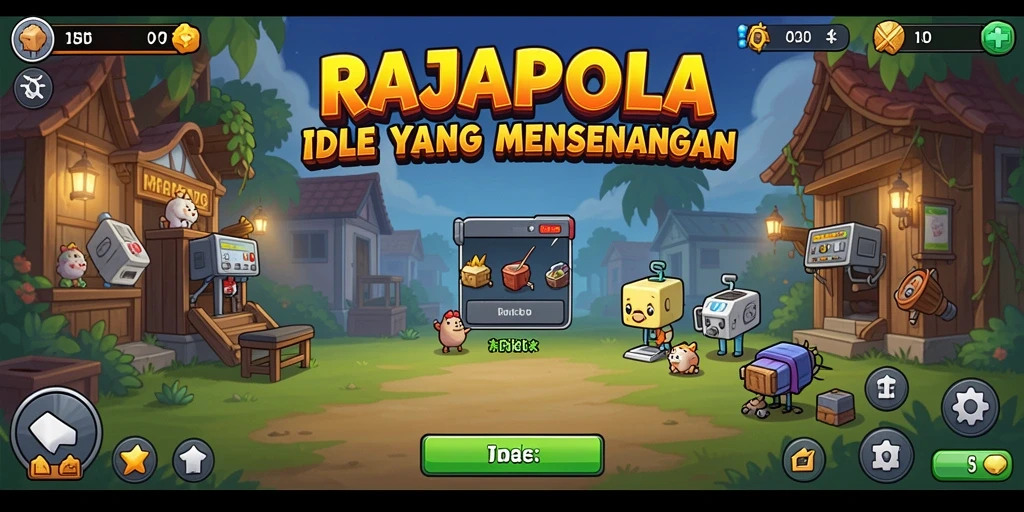 Tampilan gameplay Idle yang menarik dan interaktif dalam RAJAPOLA.