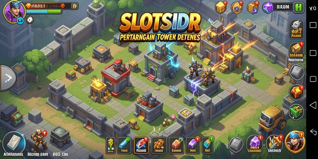 Gameplay menegangkan di SLOTSIDR dengan pertahanan menara yang strategis.