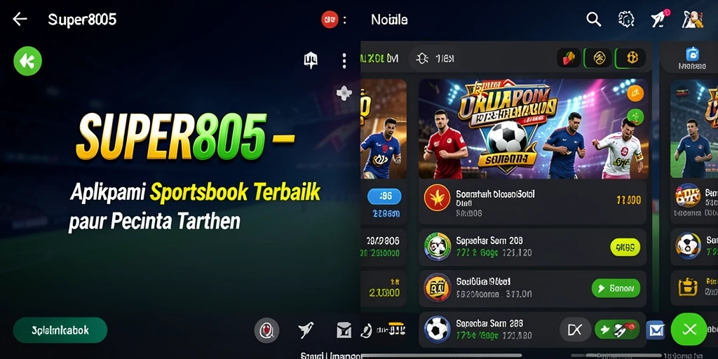 Screenshot utama SUPER805 menampilkan aksi taruhan olahraga yang mendebarkan.