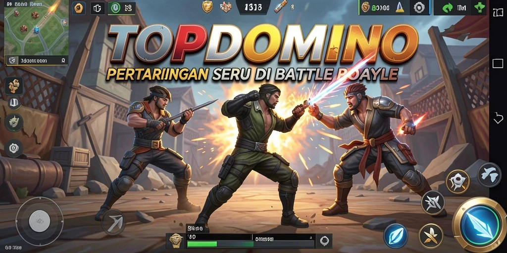 Screenshot dari gameplay seru dalam Battle Royale TOPDOMINO.